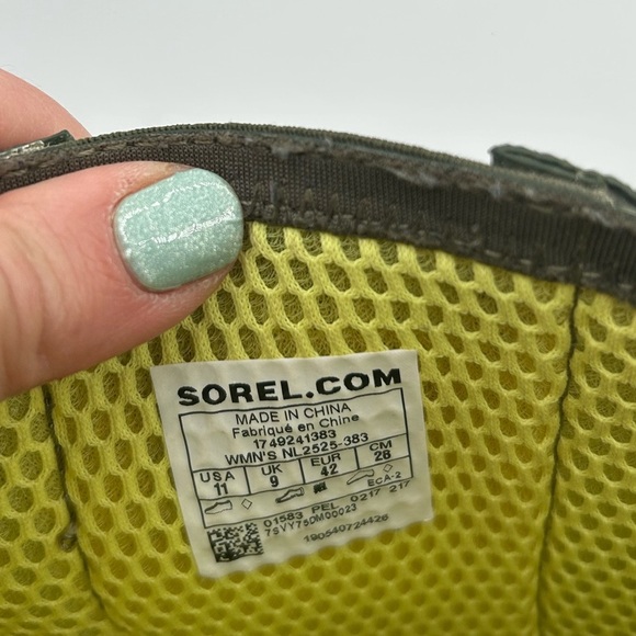 Sorel Joan Of Arctic Rain Wedge Rain Boots Chelsea Waterproof Green Rubber 11 - Picture 11 of 15
